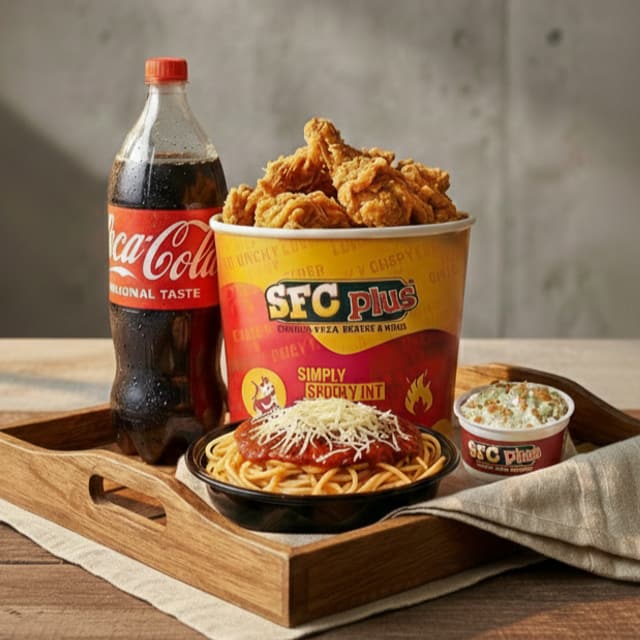 6 Pc Chicken Spaghetti Meal