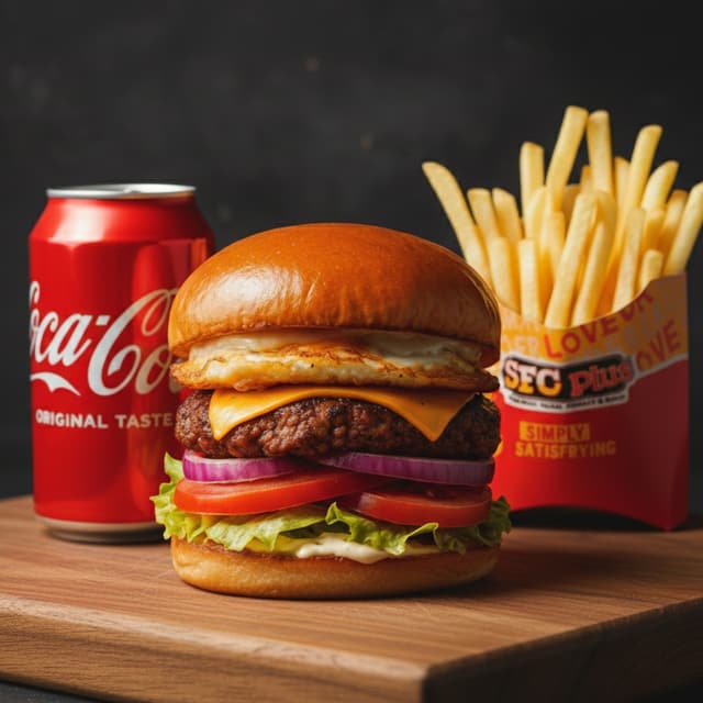 Sunny Stacks Burger Meal
